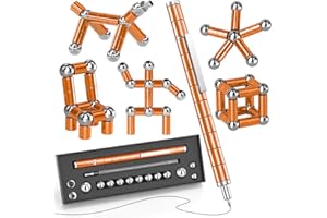 Waksox Fidget Pen Magnetic Pen - Stocking Fillers, Christmas Birthday Gift for Teenager Boys Girls 8-15 Years Old Magnetic Fidget (Orange)