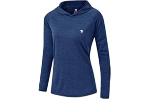 YSENTO Women's Long Sleeve Running Hoodie Gym Sports Yoga Tops Shirts UPF 50+ with Thumb Hole