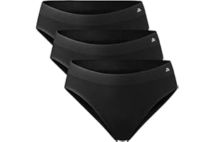 DANISH ENDURANCE Damskie Majtki Bambusowe, Figi, Wygodne, Miękkie, Bezszwowe, Bezmetkowe, 3-PACK
