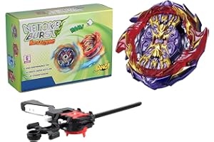 Netoke Toupie Bey Burst Turbo 4D Combinaison, Set avec Lanceur De Jeu Metal Fusion, Jouets Classiques Enfants Cadeau, Modèle: B-157