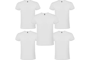 ROLY Camiseta Hombre Manga Corta | Pack 5 | Algodón | Cuello Redondo 11 Colores