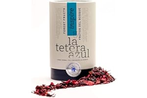 LATETERAZUL LA TETERA AZUL Infusión De Frutos Del Bosque Premium. Hibisco, Uva, Arándano, Grosella Negra Y Saúco. Frutos Del Bosque Y Frutos Rojos. Bote A Granel De 140 Gramos Para 47 Infusiones.