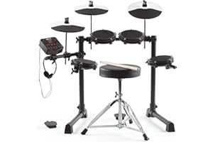 Alesis Debut Kit - Kinder Drum Kit mit 4 Mesh E-Drum Set Pads, 120 Sounds, 100 Lektionen, Schlagzeughocker, Drum Sticks, Stimmschlüssel und Kopfhörern