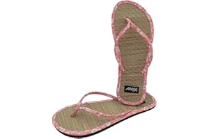 Amix Diamond Eleganti Ciabatte Donna Estate Modello Caraibi Fondo Bambù Infradito in Paglia per Mare, Spiaggia, Giardino
