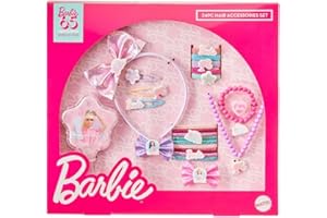 HUNTER PRICE INTERNATIONAL LIMITED Barbie Hair Styling Set with 24 Hair Accessories for Girls 3-7 Years - Creative Play Kit Including Clips, Headband, Jewellery & More - Play Set for Children - Fun Fashion Beauty Gift Set, Birthday
