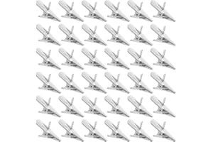 OPERITACX 100Pcs Pinces métalliques pour Fleurs de Noël, Mini Pinces en Forme de Bouche Poisson 3 cm pour couronnes Fleurs et décorations d'arbre Noël, Accessoires Poinsettia