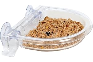 JACOBI JAYNE Charola de Comida para pájaros con Texto en inglés I Love Robins, se adhiere a la Ventana