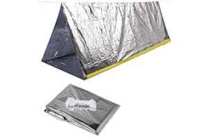 NINTH C Emergency Survival Shelter Tent, 59 X 98.4inch Waterproof 2-person Mylar Thermal Shelter for Hiking Camping