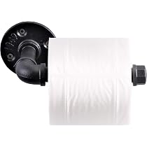 HHKQ Industrieller Toilettenpapierhalter Aus Eisen – Doppelrollen-Design, Vintage-Look, Wandmontiert (silber/schwarz)
