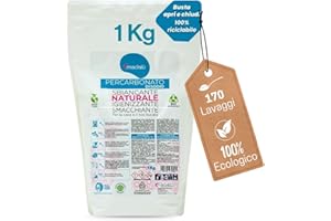 MAMICUP Percarbonato di Sodio per Bucato Puro (1 Kg, 170 Lavaggi) Smacchiatore Bucato, Sbiancante, Smacchiante, Igienizzante Naturale, Antimuffa per Muri Interni, Busta Richiudibile 100% Riciclabile