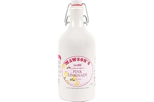 Mawson's Pink Lemonade Cordial, Sicilian Lemons & Natural Colour, Handcrafted in Small Batches, No Artificial Sweeteners or Colours, Gluten Free, Vegan 500ml Stone Crock