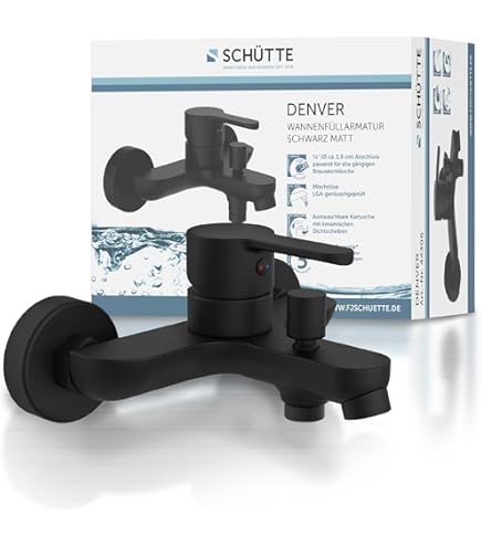 Schütte MANHATTAN Waschtischarmatur, Schwarz matt 33016