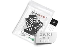 (Lot de 10 pièces) Chanzon GBU808 Pont Redresseur Diode 8A 800V GBU-4 (SIP-4) Monophasé, Full Wave 8 Amp 800 Volt Diodes Electroniques au Silicium