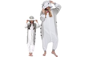 DarkCom Animal Onesie pour Enfants et Adultes,Vêtements de Nuit Combinaison Parent-Enfant Cosplay Halloween Kigurumi Costume Pyjama de Noël