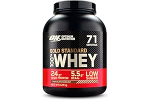 Optimum Nutrition Gold Standard 100% Whey, Protéine, Goût Chocolat Noisette, 2.27kg, 71 Doses