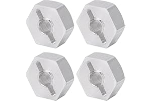 RITOEASYSPORTS Adaptador de Cubo de transmisión Hexagonal de Rueda de aleación de Aluminio de 14 mm para 144001 124018 Repuestos de automóvil RC 124018‑1950 Accesorios para Modelos de Coches