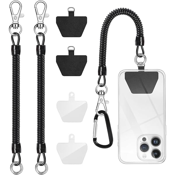 Lot De 4 Patchs Antivol Rotatifs 360° TiMOVO - Anneau Métal Pour Lanière Téléphone - Compatible IPhone 16/15 & La Plupart Smartphones