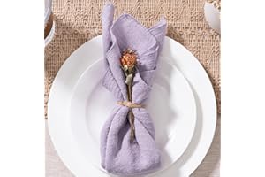 MLMW Purple Cloth Napkins Set of 10 Summer Napkins Linen Washable 41 x 41 cm for Wedding Party Baby Shower Bridal Shower Birthday Table Decorations