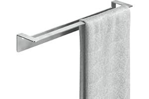 WEISSENSTEIN Porta asciugamani adesivo bagno 45 cm da muro - Acciaio inox