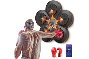 Warmfunn Boxeo Musical, Dispositivo de Boxeo Electrónico Portátil de Pared en Casa, Smart Bluetooth Music Boxeador Electrónico, Regalo de Boxeo para Niños y Adultos