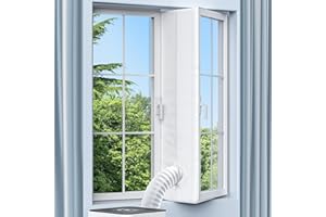 KGOGO Kit Ventana Aire Acondicionado Portatil, Adaptador Ventana aire Acondicionado, Protector de Intercambio de aire de 300cm, Adecuada para Ventanas Abatibles, Claraboyas, sin Taladrar, Color Blanco