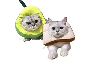 Tangger 2 PCS Lindo Collar Isabelino Gato Morbido,Suave Ajustable Collar Protector para Mascotas Collar Recuperación Cuello Blando,Diámetro del Cuello 19 cm y 22 cm