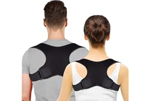 wellmall-hula Posture Corrector for Men and Women, Comfortable Upper Back Bracefor Clavicle Support, Adjustable Back Straightener and Providing Pain Relief from Shoulder, Neck & Back