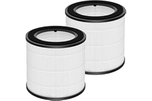 ISINLIVE 2 Pack Replacement HEPA Filter Compatible with Philips AC0820/30 AC0820/10 AC0830/10 AC0819/10 800 Series Air Purifier,Replace Part FY0194/30 and FY0293/30,White