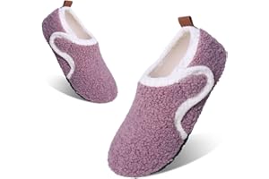 Aisprts Zapatillas de Casa para Niños con Forro Polar, Pantuflas Invierno Antideslizantes, Calzado Interior Cálido para Niños y Niñas