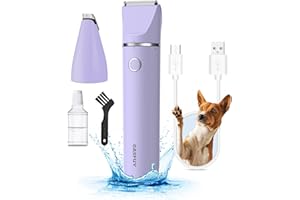 ‎CASFUY Casfuy Kabelloser Pfotentrimmer für Hunde - Leise Hundeschermaschine mit Doppelklingen, USB-aufladbarem Pfoten Rasierer für Hunde und Katzen zur Haarentfernung an Pfoten, Augen, Ohren, Gesicht