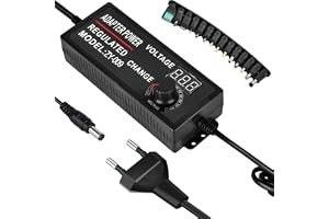 Reglerbar Strömförsörjning 3 V-24 V: Universal Justerbar AC/DC Strömadapter 3 A 72 W Universal Strömadapter med LED Spännings