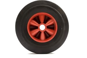 PETROLSCOOTER Set of 2 x Heavy Duty 10 Inch Wheel + Solid Rubber Tyre 255mm 200kg Dinghy Launch Trolley