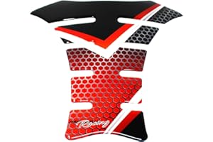 ‎FINEST FOLIA Gel Neon Tankpad Motorrad 3D Glanz Universal Tankaufkleber Tankschutz Lackschutz Aufkleber Pad MR010 (Red Tribal)
