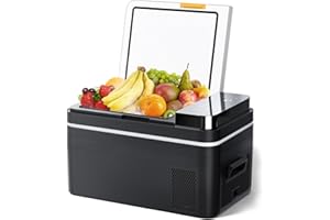 HCALORY (KROAK) 28L Kühlbox Kompressor -20℃~20 ℃,12/24V Mini Kühlschrank Elektrische Kompressor,Tragbar Auto kühlschrank Gefrierbox für Auto, Camping,Lkw, Boot, RV