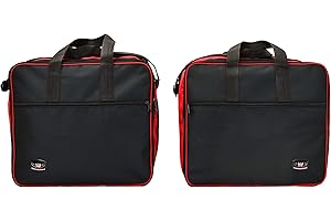 GREAT BIKERS GEAR - Pannier Liner Bags Luggage Bags Inner Bags for BMW R1200gs Adventure Aluminium (Red/Black)