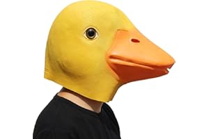 PARTYHOP PartyCostume - Maska kaczki - Halloweenowa lateksowa maska ​​na całą głowę