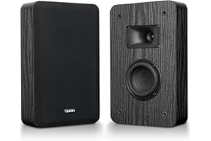 Saiyin Wall Speakers (Pair), Flexible Installation Wall Mountable Surround Speaker, 4 Ohms, 3.5" Woofer with Speaker Tweeter, 2-Way Passive Home Theater Speakers