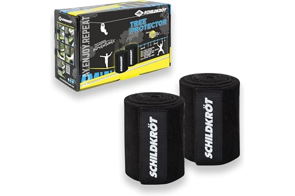 Schildkröt Protection d'arbre pour Slackline, Jungle Line, Zipline, Set Complet pour 2 Arbres, Version XXL, avec Velcro pour Un Montage Facile