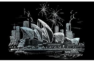 ROYAL LANGNICKEL Royal & Langnickel FAM-7 - Engraving Art/Kratzbilder, DIN A3, Sydney Opernhaus, silber