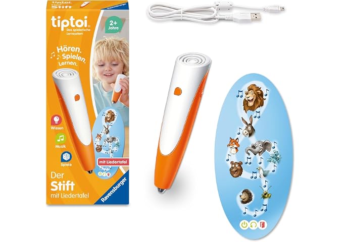 Ravensburger tiptoi Pen with Song Board 00233, Playful Learning System, Educational Toy for Children 2 Years and Up, Great…