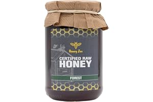 HONEY ZEE Forest Raw Honey, Authentic and Natural Sweet Honey, Spanish, Unfiltered, Unpasteurised and Unprocessed, 500g