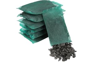 Pssopp Purificación de Acuario Carbón Activado Tanque de Peces Filtro de purificación de Agua Acuario Activado Pellets de Carbono con Malla Libre Bolsas para Medios(7 Bolsas netas)