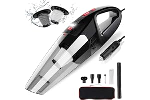 AOKBON Aspirateur Voiture Puissant Aspirateur à Main Portable Auto 120W 8500Pa avec Éclairage LED Filtre HEPA pour Voiture