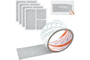 ANNTIM Cinta Mosquitera Adhesiva, 2m Cinta Reparación Mosquitera mit 4 Cinta para Arreglar Mosquiteras Pegatinas, Cinta Adhesiva para Reparar Mosquiteras Para Red Mosquitera Ventana Puerta