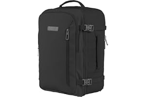 BidMamba Ryanair Easyjet Hand Luggage Backpack 40 x 20 x 25 cm, Black, 40 x 20 x 25 cm, Essential