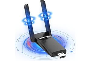 ‎NEWFAST NEWFAST USB WLAN Stick,AC 1300 Mbps USB Dual Band 5G/2.4G USB WLAN Stick für Desktop Laptop PC,WiFi Dongle WLAN Stick Unterstützt Windows 11/10/8.1/8,Mac OS 10.11-10.15,USB WLAN Stick Adapter für PC
