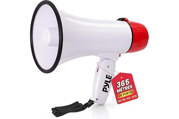 Pyle Haut-Parleur Mégaphone Portable avec Sirène