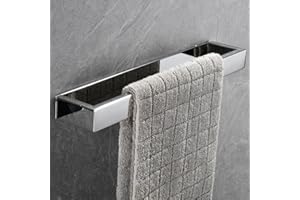 Biutimarden Porta Asciugamani Autoadesiva in Acciaio INOX,Portasciugamani Senza Foratura 30CM Cromo Portaasciugamano da Bagno per Bagno Cucina