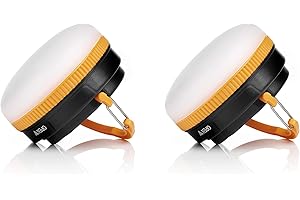 Auraglow Super Bright Battery Operated Outdoor Garden Hanging Gazebo Light LED Camping Lantern - Two Pack