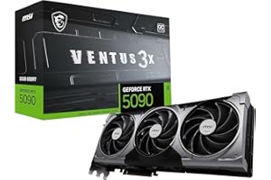 MSI NVIDIA GeForce RTX 5090 32G VENTUS 3X OC GDDR7 512bit, scheda video con frequenza di boost fino a 2452 MHz, PCIe Gen 5, DLSS 4, 3 porte DP 2.1, 1 porta HDMI 2.1, formato ATX